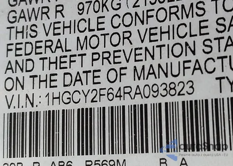 2024 Honda Accord Hybrid Ex-L z USA, uszkodzony, nr VIN 1HGCY2F64RA093823